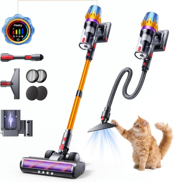 71hNB8ZvPoL._AC_SL1500_.jpg 80Mins Cordless Vacuum Cleaner, 650W 55Kpa Stick Vacuum Cleaner for Home