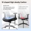 SIHOO M18 Ergonomic Office Chair, Adjustable Lumbar Support, 330 lb, Black