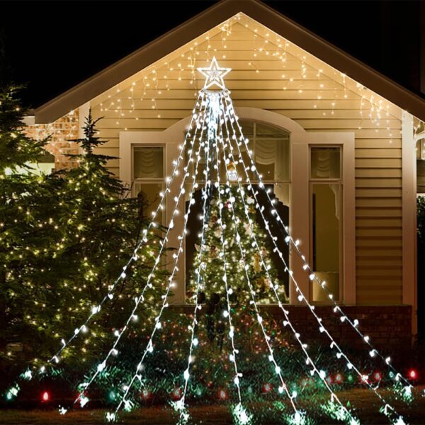 71k57fbvsiL._AC_SL1000_.jpg Kwaiffeo Christmas Decorations Outside, 12.6FT 350 LED 8 Modes Star Christmas Lights Outdoor