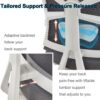 71kRfsUJcYL._AC_SL1080_.jpg HOLLUDLE Ergonomic Office Chair with Adaptive Backrest, High Back Computer Desk Chair with 4D Armrests