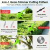 71l3jxRef7L._AC_SL1500_.jpg Cordless Garden Strimmers,Electric Cordless 21v Grass Strimmer with 2 X 2000mAh Battery