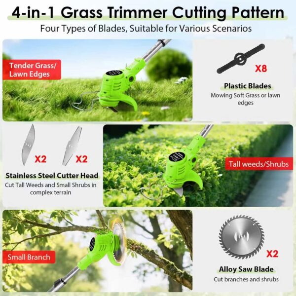 71l3jxRef7L._AC_SL1500_.jpg Cordless Garden Strimmers,Electric Cordless 21v Grass Strimmer with 2 X 2000mAh Battery