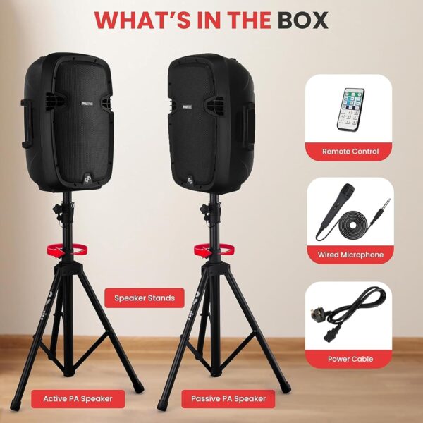 71m6r96TToL._AC_SL1500_.jpg Pyle Portable Bluetooth PA Speaker System, UK Version - 10"9
