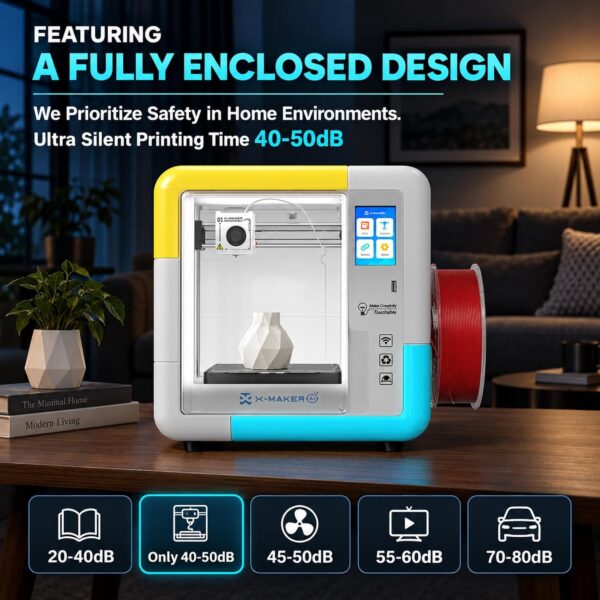 71mR8bowhUL._AC_SL1500_.jpg X-Maker AI Kids 3D Printer, Enclosed, Wi-Fi Printing, App Control, Ready to Print