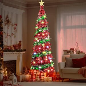 5 Ft Pop Up Christmas Tree with 16.5 Ft String Lights