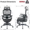 71oJpDy0UwL._AC_SL1500_.jpg SIHOO B300 Pro Ergonomic Office Chair with Footrest, 4-Way Lumbar Support