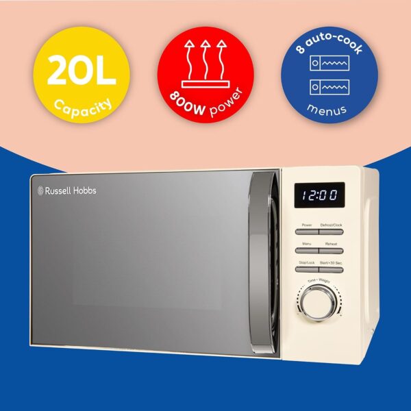 71pKBLhJiL._AC_SL1500_.jpg Russell Hobbs Digital Microwave 20L 800W in Cream with 5 Power Levels