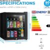 Subcold Super50 LED Beer Fridge  55 Cans | 3-18°C | Glass Door [Energy Class E]