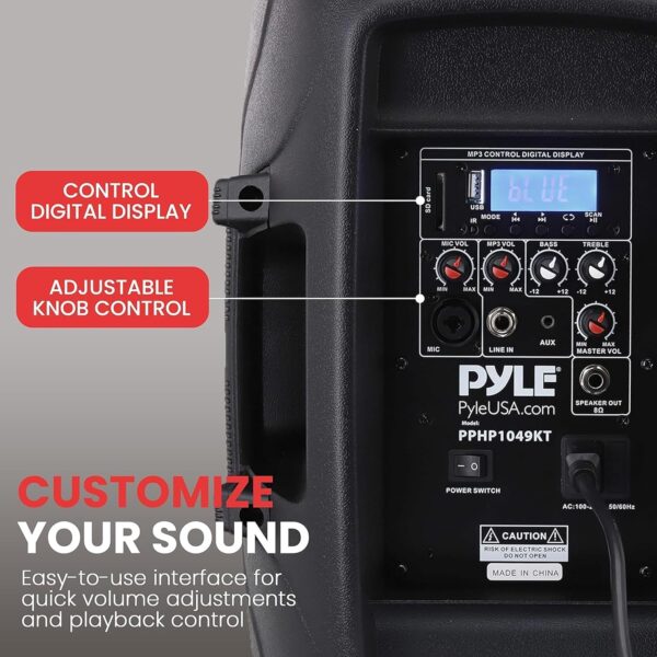 71rmwBsObL._AC_SL1500_.jpg Pyle Portable Bluetooth PA Speaker System, UK Version - 10"9