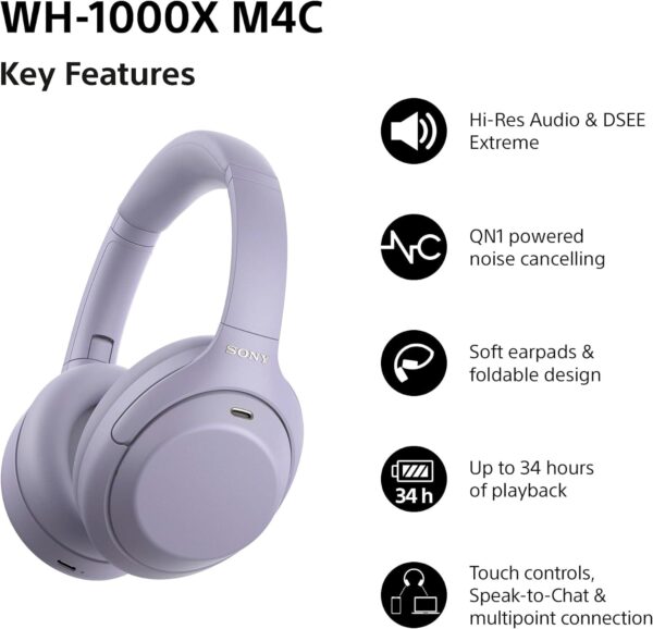71tzQT9BHEL._AC_SL1500_.jpg Sony WH-1000XM4C Wireless Noise Cancelling Headphones