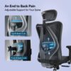 SIHOO M57 Ergonomic Mesh Office Chair, Lumbar Support, 330 lb, Black