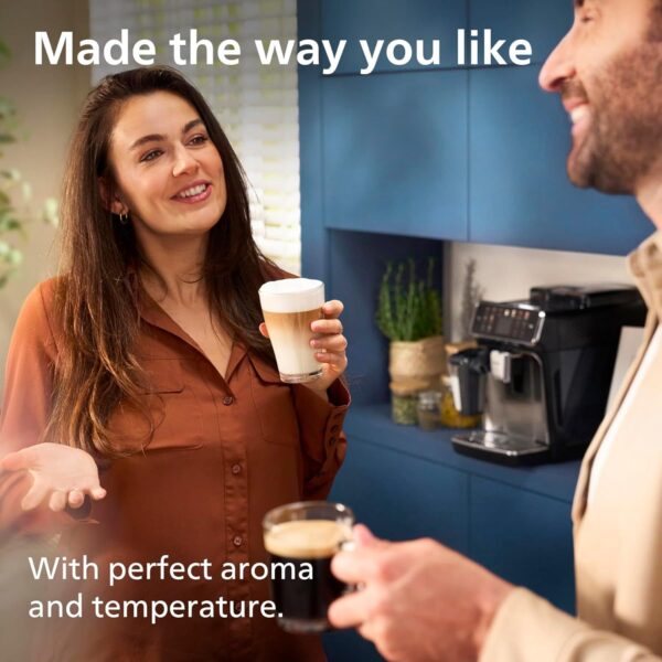 71vubypWL._AC_SL1500_.jpg PHILIPS 5400 Series Bean to Cup Coffee Machine, LatteGo, 12 Drinks OneTouch
