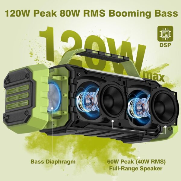 71vwb7FQKXL._AC_SL1500_.jpg TOMPROAD Portable Bluetooth Speaker 120W Peak 80W Wireless Speakers