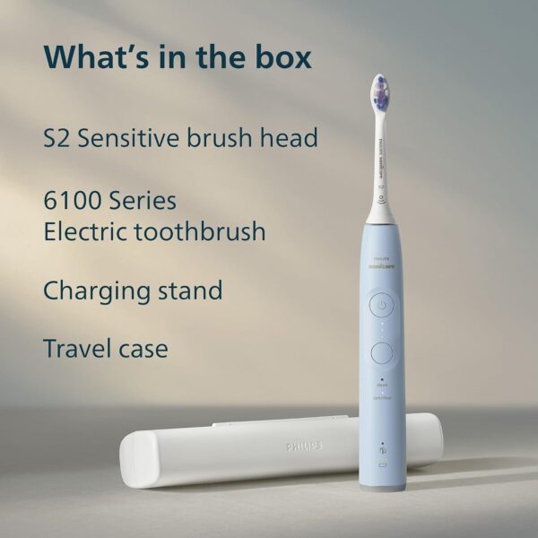 71xY56NGz7L._AC_SL1500_.jpg Philips Sonicare 6100 Electric Toothbrush, Sonic Toothbrush with 2 Brushing Modes and 3 Intensity Levels