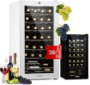Klarstein Shiraz Wine Cooler White – 28 Bottles