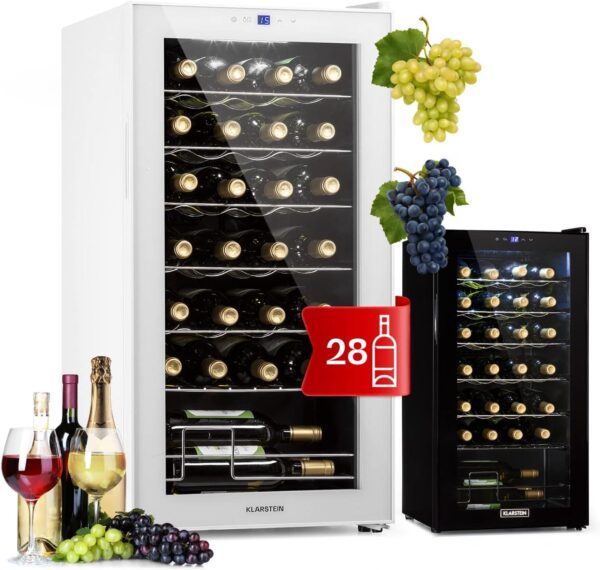 71zIlCnksZL._AC_SL1500_-1.jpg Klarstein Shiraz Wine Cooler White – 28 Bottles