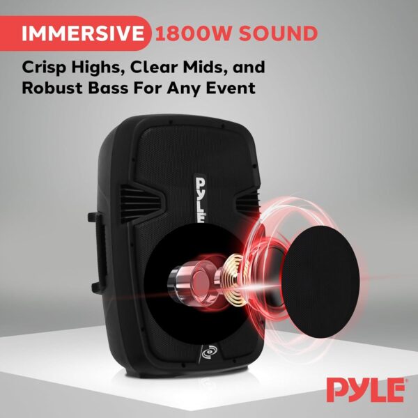 71zU28mZIpL._AC_SL1500_.jpg Pyle Portable Bluetooth PA Speaker System, 12"