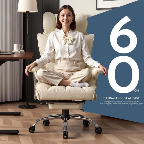 810IUadekVL._AC_SL1500_.jpg Efomao Desk Office Chair, Big and Tall PU Leather Ergonomic Office Chair