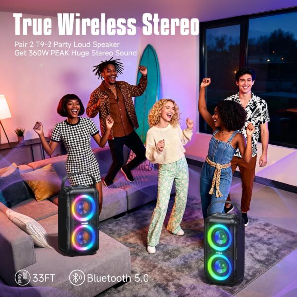 8110m-88sL._AC_SL1500_.jpg W-KING Bluetooth Speaker Loud, 180W Max Portable Party Wireless Speakers