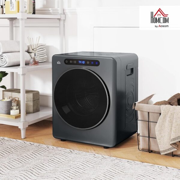 HOMCOM Vented Tumble Dryer 5kg Wet Laundry/3kg Dry Capacity 1000W Grey [Energy Class G]