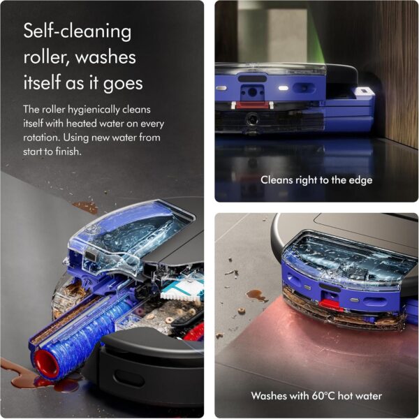 813GK15UY9L._AC_SL1500_.jpg Dyson Robot Vacuum, Self-Cleaning, Self-Emptying, Black and Blue