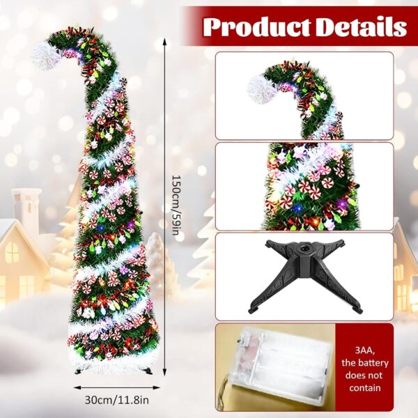 5 Ft Pop Up Christmas Tree with 16.5 Ft String Lights