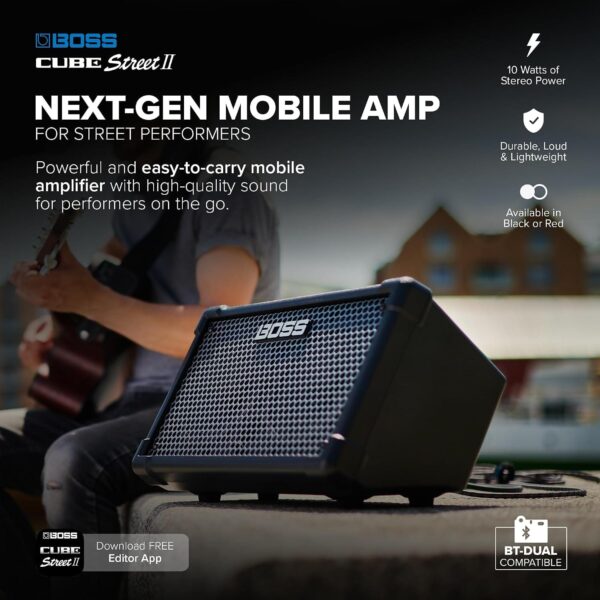 81B3AseeP3L._AC_SL1500_.jpg BOSS CUBE Street II | Portable Battery-Powered Stereo Amplifier Sound | Ideal for Street Performers
