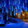 Christmas Lights Outdoor 24 Tube 576 LED Meteor Shower Lights Blue [Energy Class F]