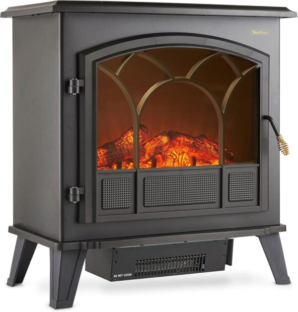 81BRRkO2zbL._AC_SL1500_.jpg VonHaus Electric Log Burner 1850W – 2 Heat Settings – Black