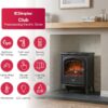 81CJT8z6GoL._AC_SL1500_.jpg Dimplex Club Optiflame Electric Stove, Black Freestanding Electric Fire with Artificial Logs