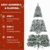 81CKE24dSIL._AC_SL1500_.jpg Asinse 7ft Pre-Lit Snow Flocked Christmas Tree with 450 Chasing Warm LED Lights