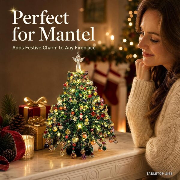 81CWaUIwolL._AC_SL1500_.jpg DIY Beaded Christmas Tree Kit with Lights, 3D Holiday Craft Set