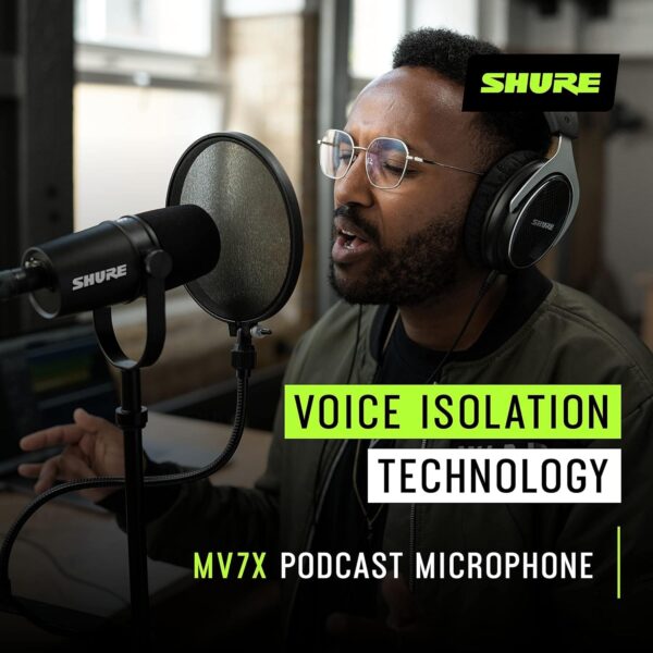 81H26TAFbLL._AC_SL1500_.jpg Shure MV7X Microphone - XLR Only Pro Quality Dynamic Mic for Podcasting & Vocal Recording