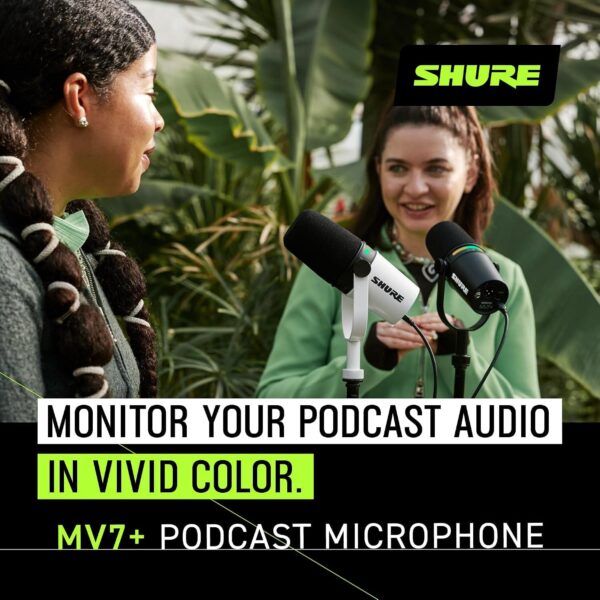 81IC3Uk0z8L._AC_SL1500_.jpg Shure MV7+ USB-C & XLR Podcast Dynamic Mic with Stand - Black