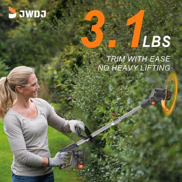 81IfzWVRi9L._AC_SL1500_.jpg Cordless Strimmer 21V Li-ion Batteries Metal Blade Strimmer grass trimmers With Fast Charger 20 different types of blades for Garden Clearing Weeds Flower Trees (BLACK)