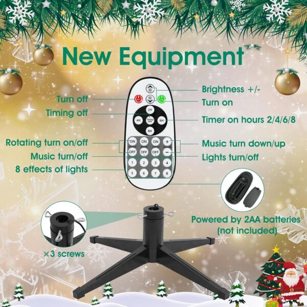 81IwsYr5hgL._AC_SL1500_.jpg 360° Rotating Prelit Christmas Tree 7ft - Musical Artificial Christmas Tree with Remote Control
