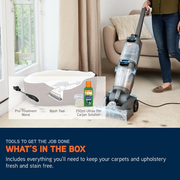 81JJirxlGwL._AC_SL1500_.jpg Vax Dual Power Pet Advance Upright Carpet & Upholstery Cleaner ECR2V1P