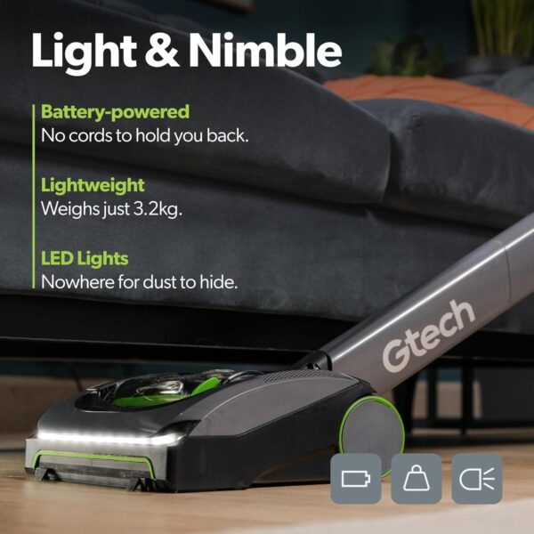 81JpF-2sQsL._AC_SL1500_-1.jpg Gtech AirRAM MK2 | Lightweight Cordless Vacuum Cleaner for Carpets, Hard Floor, Pet Hair | 22V Li-ion Battery 40 Mins Runtime
