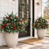 81KBfcjAwQL._AC_SL1500_.jpg 2-Pack Prelit Christmas Pot Inserts with Pinecones & Berries