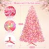 Pink Rotating Christmas Tree Prelit 7ft