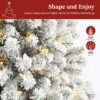 81MDZdSl5rL._AC_SL1500_.jpg SHareconn 7ft Pre Lit Christmas Tree Snow Flocked with 13 Modes & 932 Tips