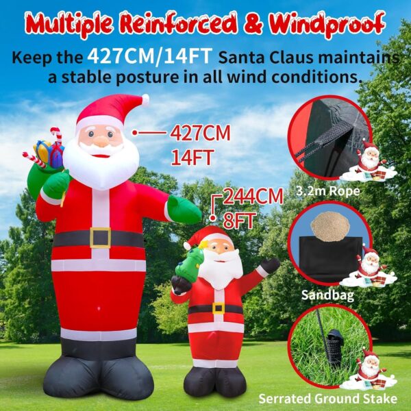 81PBGVF-MXL._AC_SL1500_.jpg 14FT Christmas Inflatable Santa Claus Outdoor Decorations