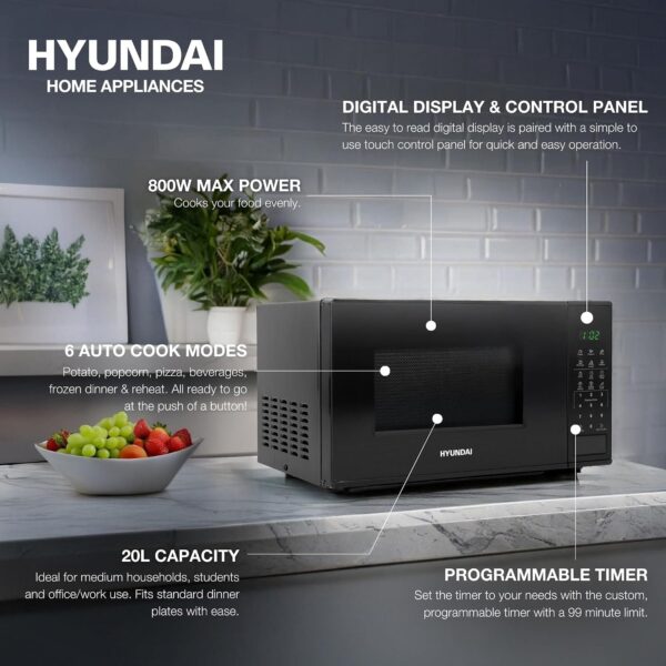 81QYNpIP51L._AC_SL1500_.jpg Hyundai 800W 20L Digital Microwave