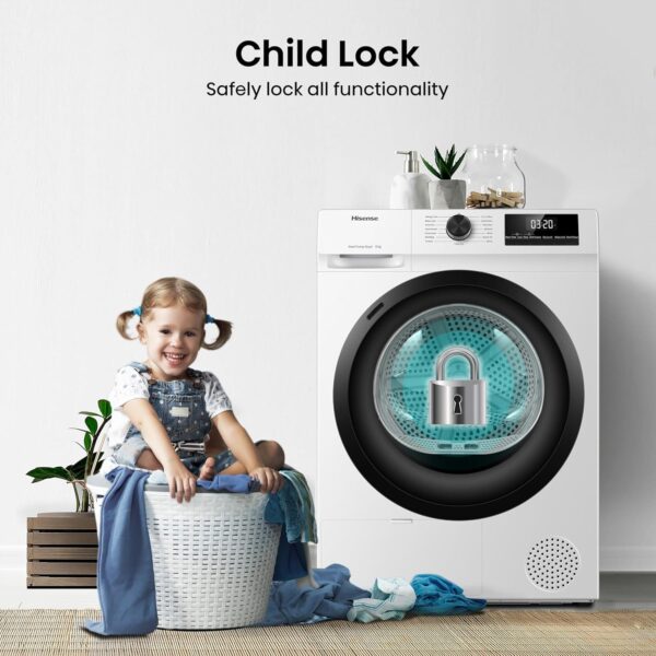 81RfNSOCdAL._AC_SL1500_.jpg Hisense DH1Q802BW2 60cm Freestanding 8 KG Heatpump Front Load Tumble Dryer