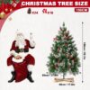 5 ft/150cm PVC Snow Flocked Artificial Christmas Tree Green Flocked
