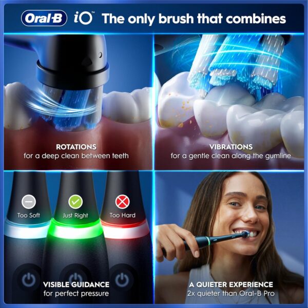 81RwtA5iO1L._AC_SL1500_-1.jpg Oral-B iO5 Electric Toothbrush, Matt Black, with Travel Case and Toothpaste