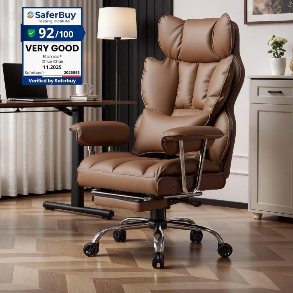 81Sm4iJaOaL._AC_SL1500_.jpg Efomao Desk Office Chair, Big and Tall PU Leather Ergonomic Office Chair