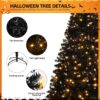 6ft Black Artificial Christmas Tree with DIY 100 Warm Lights