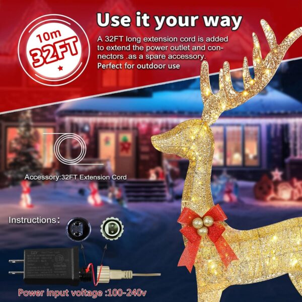 81VKrZgEqTL._AC_SL1500_.jpg HOYECHI Lighted Christmas Decoration Deer 3 Piece