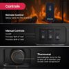 81W-QXiyPwL._AC_SL1500_.jpg Dimplex Club Optiflame Electric Stove, Black Freestanding Electric Fire with Artificial Logs